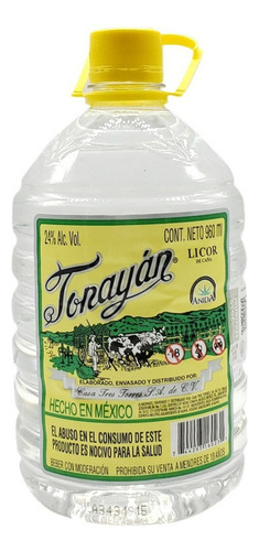 Licor De Caña Tonayan Blanco Pet 960 Ml