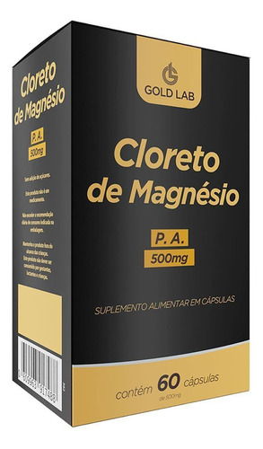Cloreto De Magnésio P.a - 60 Cápsulas - Gold Lab