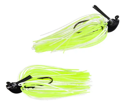 5 Jigs Para Pesca De Lubina Jig De Fútbol Kit De 10g Verde