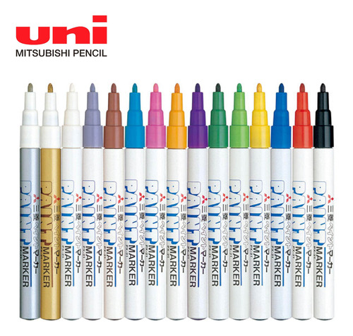 Marcador Pintura Al Aceite Uni Paint Px21 Trazo Fino Pack X3