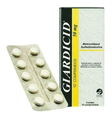 Giardicid 50mg 10 Comprimidos - Cepav Cães E Gatos