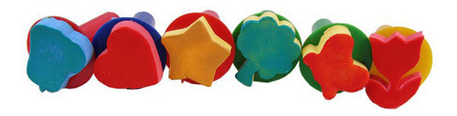 6 Peças Pintam Esponjas Para Crianças, Carimbos De Pintura