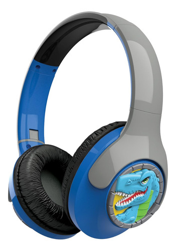 Auriculares Bluetooth Ekids Dinosaur Para Niños Con Control