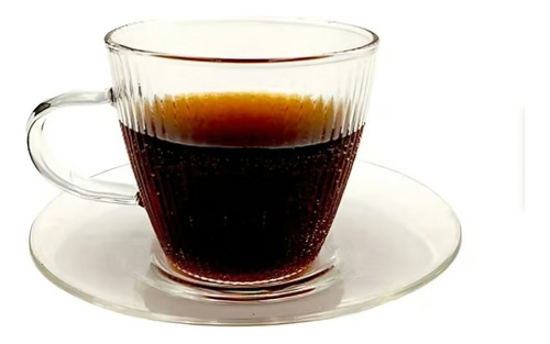 Set 4 Tazas C/plato Espresso Glasso