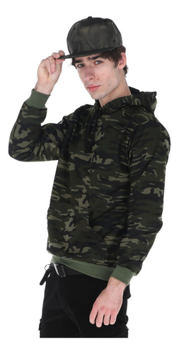 Sudadera Camuflajeada De Felpa Para Hombre Moda Casual Chb
