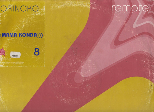 2000 Maxi Vinilo House Orinoko Mama Konda 2 Versiones Remote