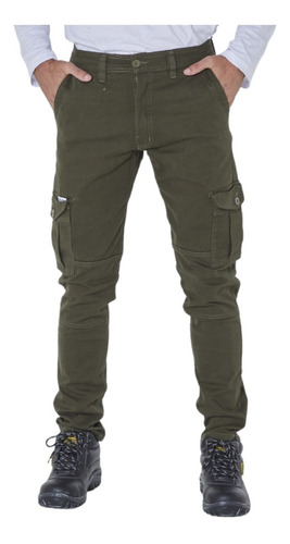 Pantalón Cargo Fit Pampero Elastizado T. 38 Al 54