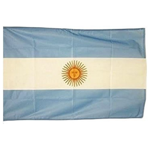 Bandera Argentina Con Sol Para Balcon 90x120cms Con 2 Sogas 