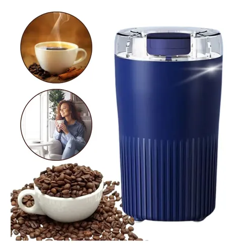 Moedor Triturador Café Grãos Sementes 110v Premium 127v Azul