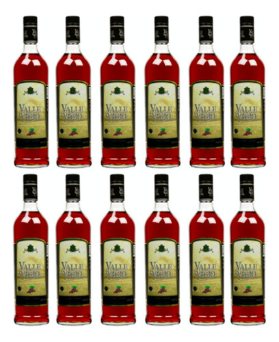 Pack De 12 Destilado De Caña Valle Viejo Añejo 1l