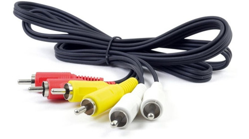 Cable Audio 3x3rca M/m 1.5mt Negro