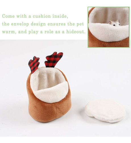Cama Nido Triangular Para Hámster Ratón Erizo Lavable