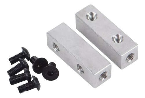 2 Peças Rc Servo Mount Alumínio Servo Stays Diy Prateado