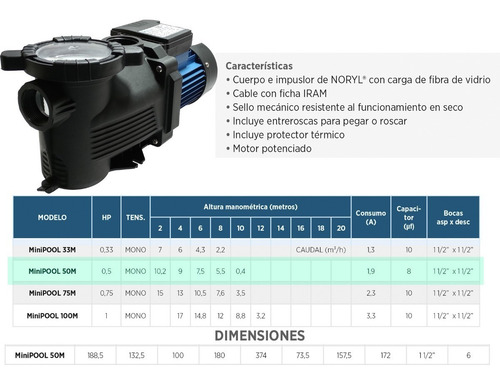 Filtro Combo Para Piscina Pileta 40.000 Lts + Bomba 1/2 Hp