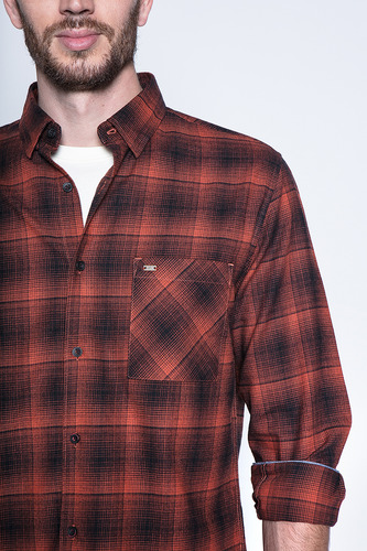 Camisa Check Orlando Fj Marrón Fw2024 Ferouch