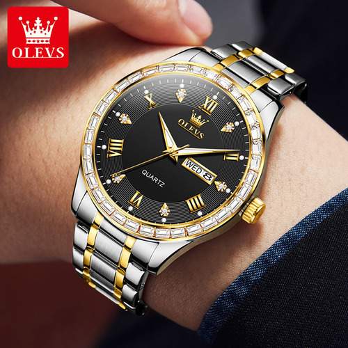 Relojes De Cuarzo Con Diamantes De Lujo Olevs Luminous