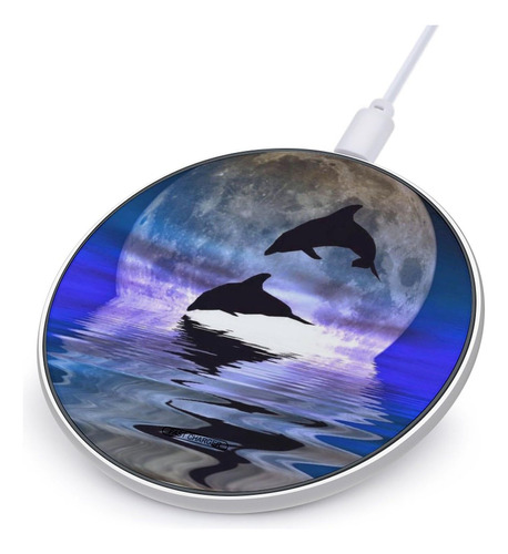 Moon Dolphin Cargador Portatil Rapido 10w Divertido Telefono