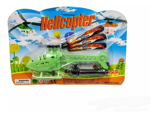 Helicóptero Con Lanzador En Blister 