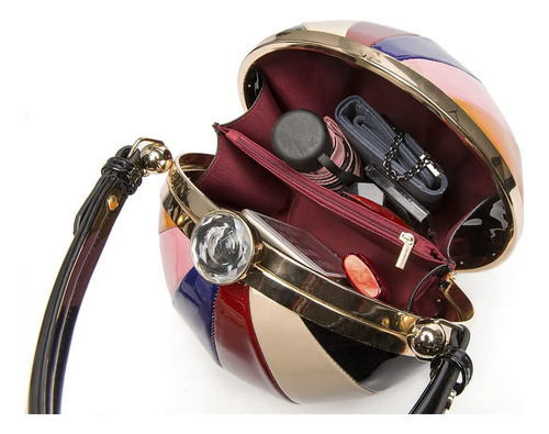 Style Strategy Bolsos Esféricos De Charol Para Mujer, Bolsos
