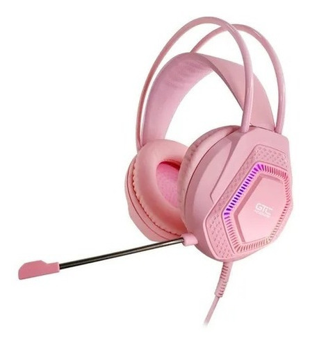 Auricular Gamer Anime Rosa H01 Con Mic Rgb