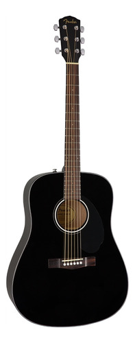 Guitarra acústica Fender Classic Design CD-60S para diestros black brillante