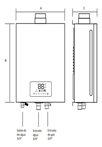 Aquecedor De Água A Gás Automático 38d Komeco Prime Wifi