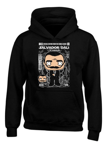 Buzo Capota Salvador Dalí Versión Comic Saco Hoodie