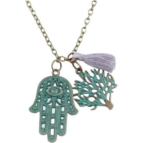 Collar Arbol De La Vida Y Hamsa