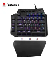 Comprar TERPORT Teclado Mecánico de Una Mano 44 Teclas Anti-Ghosting Red Switch Hotswap USB Programable RGB, Reposamuñeca Removible, Una Mano Teclado Gaming RGB Programable Macros DIY