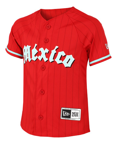 Jersey New Era Diablos Pinstripe Rojo Niño 14212150 Rojo