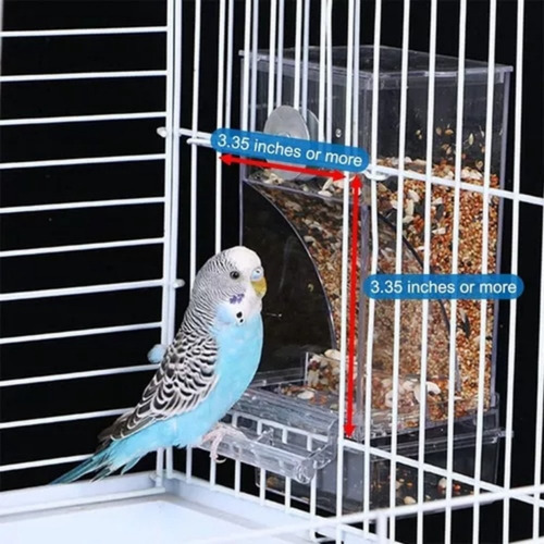 Automático Comedero Para Jaulas De Pájaros Acrílica