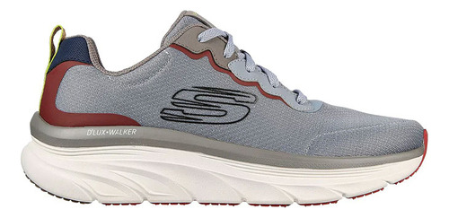 Tenis Training Skechers Sport D'lux Walker - Gris - Blanco