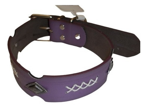 Collar Vikingo Cuero Para Perros Mascotas 55 X 3,5 Cm