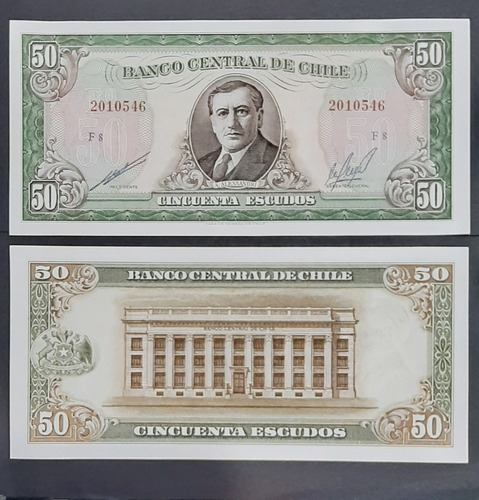 Pack Billete De 50 Escudos 1973 + Billete De $500 Año 2000