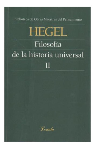 Filosofia De La Historia Universal Tomo Ii Friedrich Wilhel