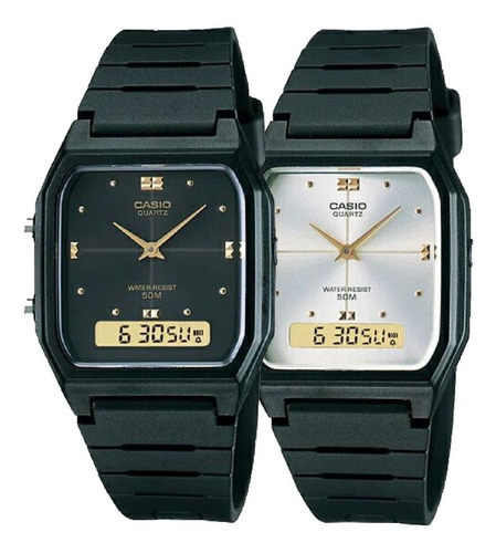 Reloj Casio Unisex Aw 48 Hora Doble 5 Atm 