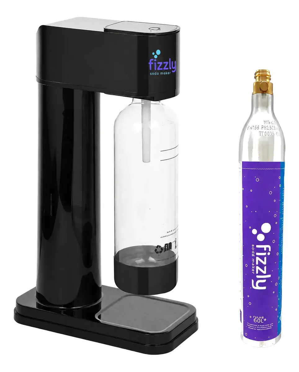 Máquina Para Fazer Água Com Gás Gaseificar Água Fizzly Easy Cor Preto
