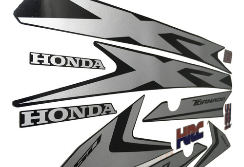 Kit Calcos-gráfica Honda Xr 250-tornado-material 3m Ne/plata