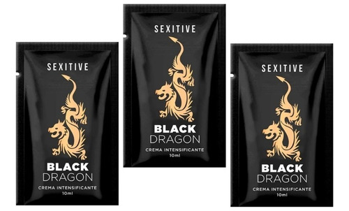 Crema Intima Black Dragon Intensifica Potencia Sachet X 5un
