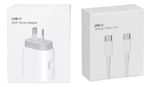 Cargador 20w + Cable 2 Metros Certificado Para iPhone 15