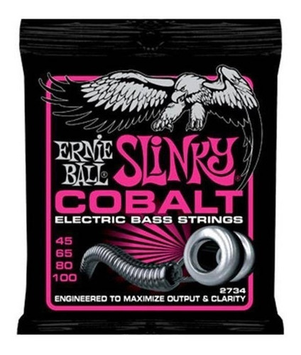 Encordoamento Ernie Ball Baixo Cobalt Super Slinky 2734