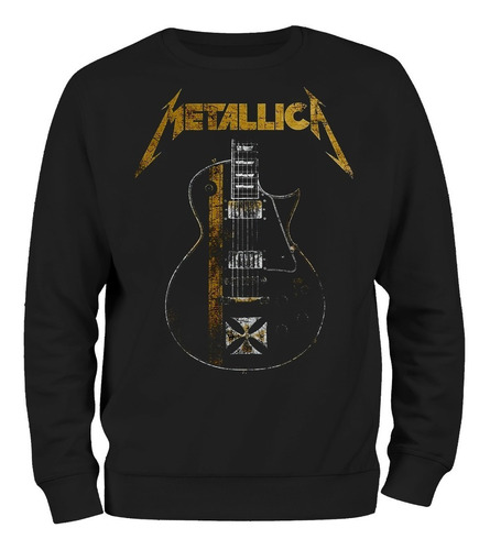 Buzo Metallica Diseño Guitarra 100% Algodón