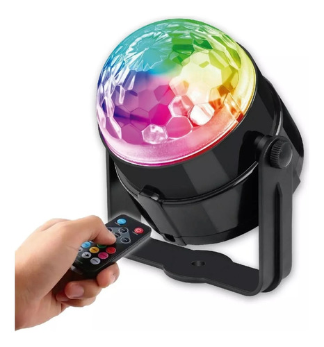Mini Bola Led Rgb De Disco Giratoria Colores Proyector