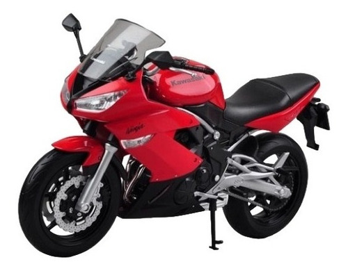 Moto Kawasaki Ninja 650 R Escala 1:10 Welly Color Rojo
