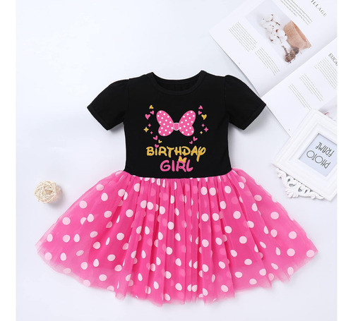 Imekis Mouse 2do 3er Cumpleaños Traje Bebé Niñas Vestido Dos