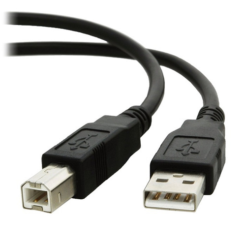 Cable Usb 2.0 Para Impresoras Escáner Kvm Plotter Negro 1.8 