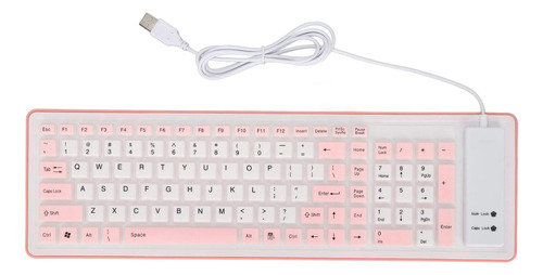 Teclado Heayzoki Plegable Silicona Conexion Usb/rosado