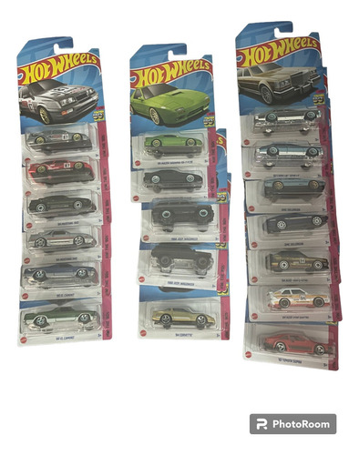 Hot Wheels Set 18 Vehiculos The 80's Corvette Cadillac Delor