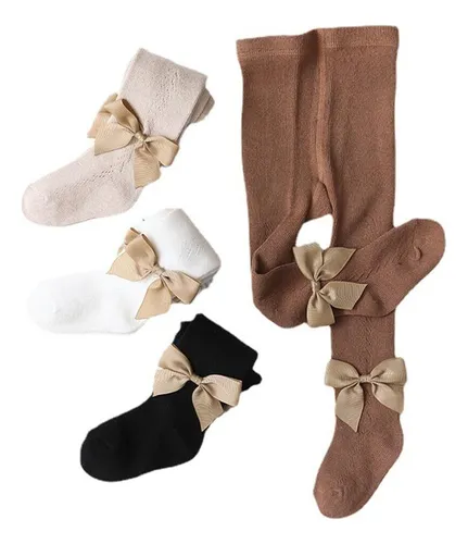 comprar Mallas For Bebé Y Niña, Mallas De Punto De Cable Con Lazo