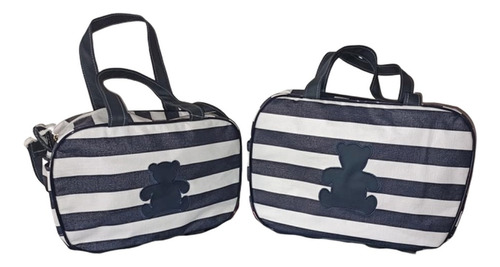 Imagem 2 de 3 de Kit 2 Bolsas Maternidade E Frasqueira Urso Azul Mave Baby